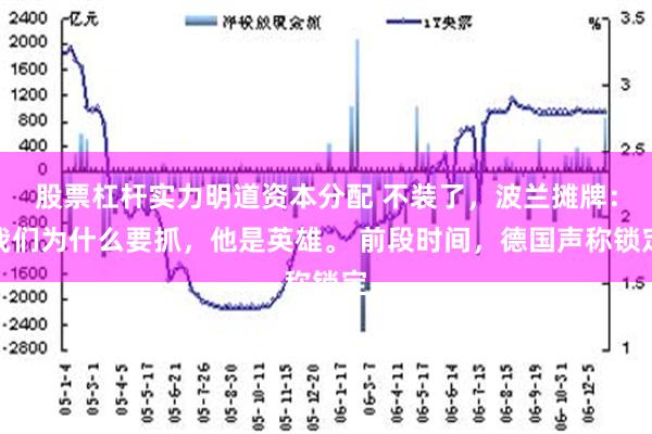 股票杠杆实力明道资本分配 不装了，波兰摊牌：我们为什么要抓，他是英雄。 前段时间，德国声称锁定